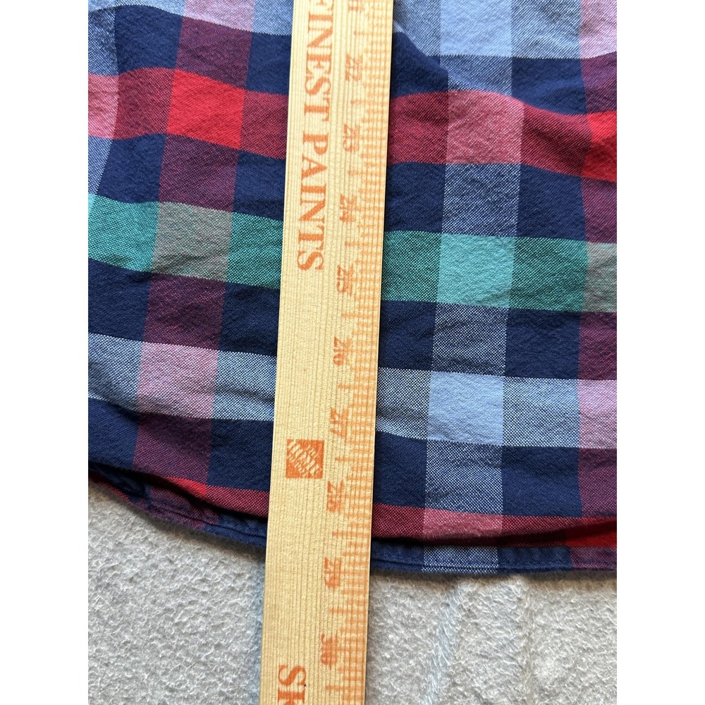 Old Navy Shirt Mens Medium Long Sleeve Plaid Slim Fit Oxford Button Down - Picture 12 of 14